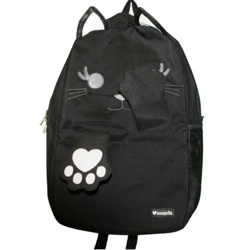 Loungefly Peek‑A‑Boo Kitty Backpack – OG Heart Logo – NWT – Rare Pre‑Funko